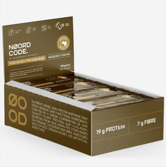 Organic Collagen Protein Bar Hazelnut Cacao