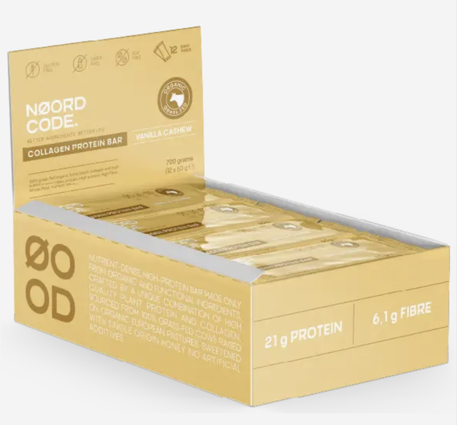 Organic Collagen Protein Bar Vanilla Cashew